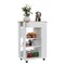 Tuhome Blosson Kitchen Cart, One Drawer, Two Open Shelves, Four Casters, White/Light Oak OBD6766 - alternate 3